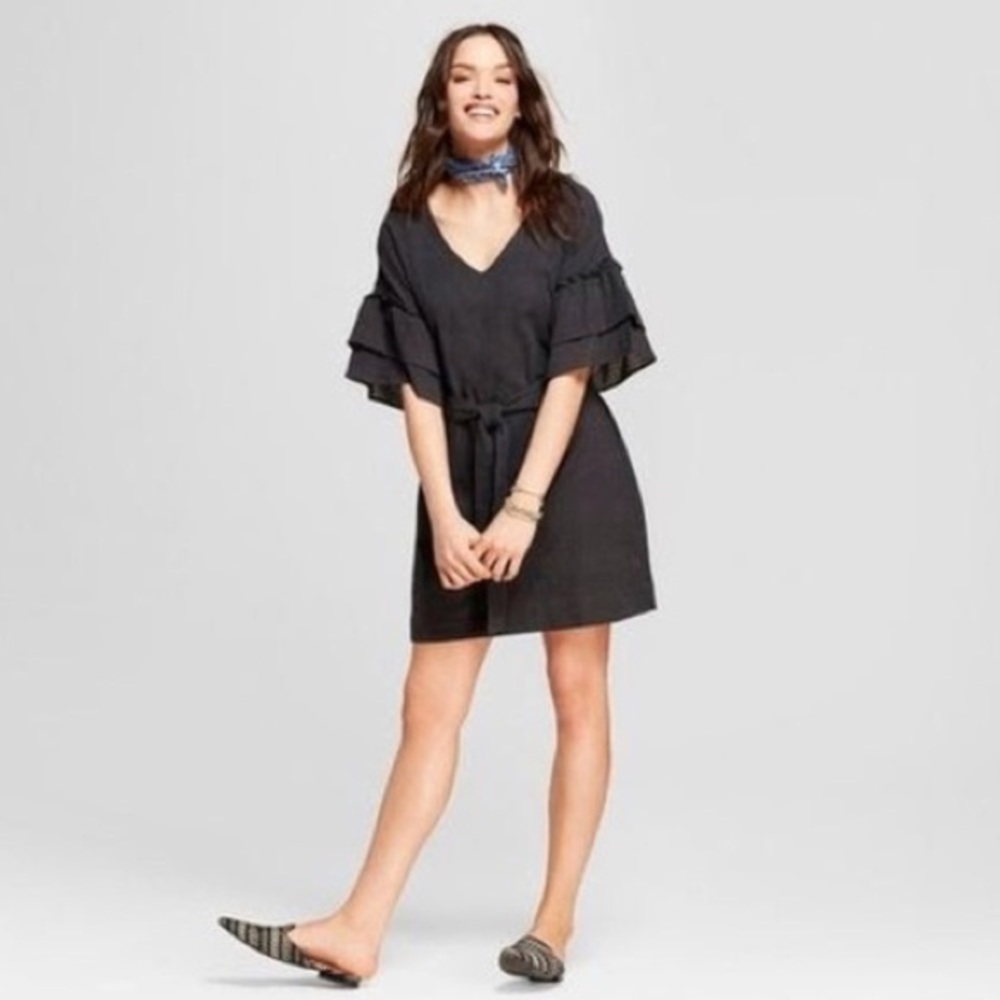 Ruffle Sleeve Dress